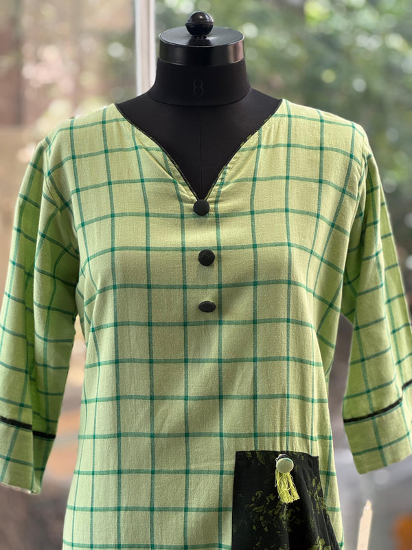 Green Checks Tunic