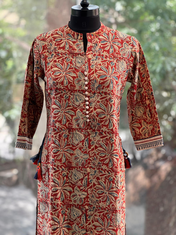 Maroon Printed Tunic