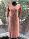 Rust Embroidered Yolk Tunic