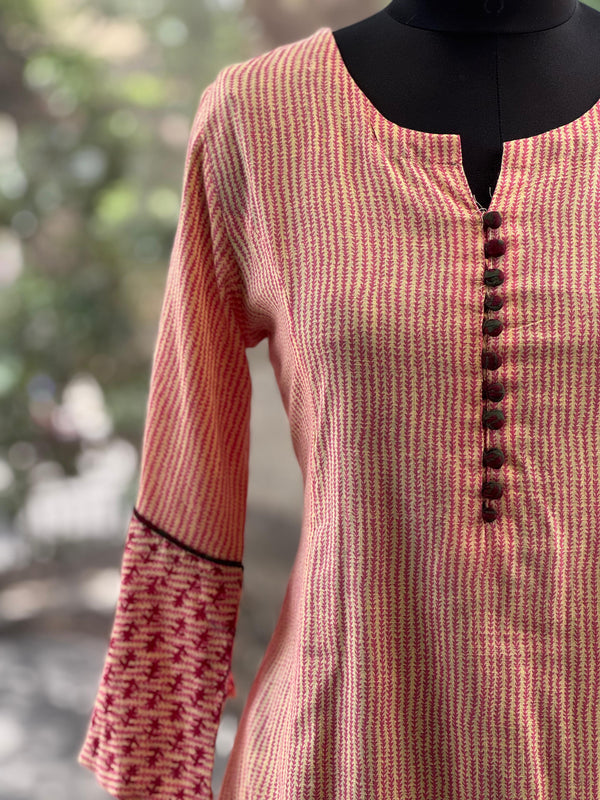Peach Printed Tunic
