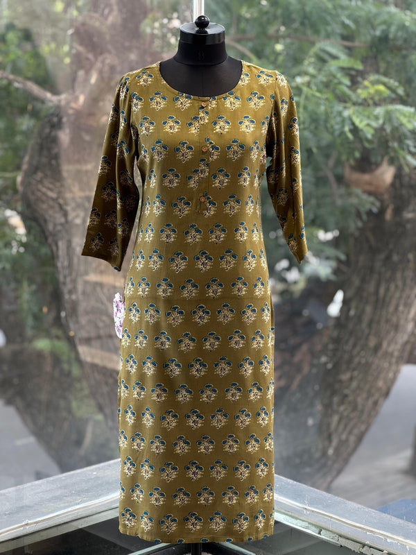Green Floral Tunic