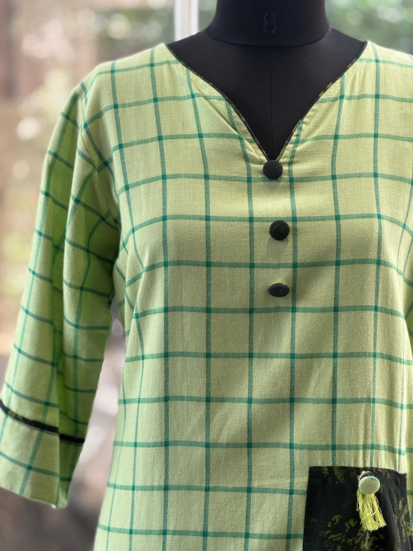 Green Checks Tunic