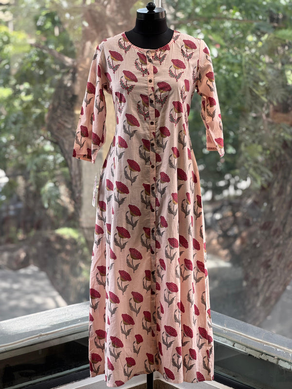 Light Pink Floral Tunic